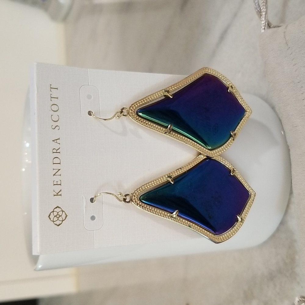 Kendra Scott iridescent Alex drop earrings